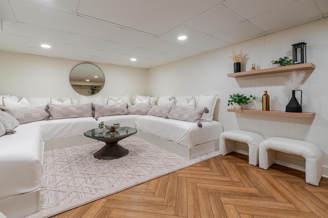 233 Preston Rd, Columbus, OH 43209 - living area featuring recessed lighting and a drop ceiling