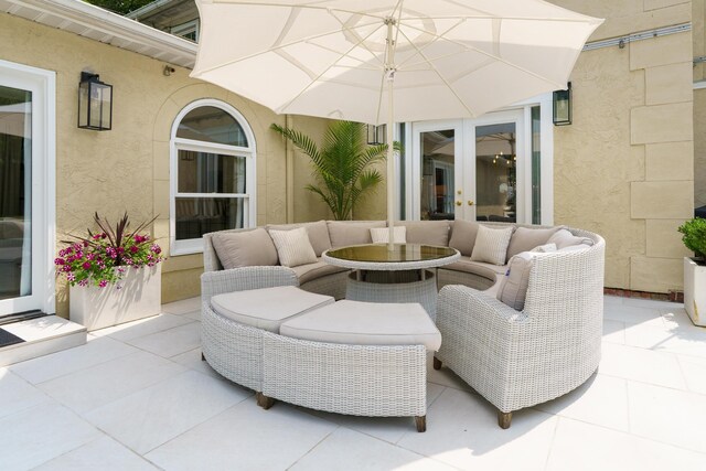 233 Preston Rd, Columbus, OH 43209 - view of patio featuring french doors and an outdoor living space