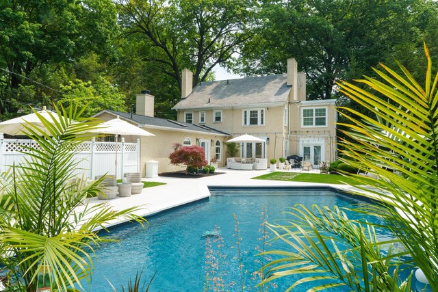 233 Preston Rd, Columbus, OH 43209 - view of pool with french doors, a patio area, and an outdoor hangout area