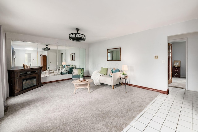 4388 Allen Dr, Columbus, OH 43213 - living area featuring light carpet and light tile patterned flooring