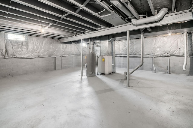 2840 Harnet Ct, Columbus, OH 43231 - basement with water heater and heating unit