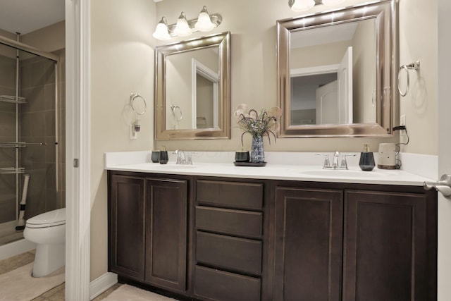 6220 Albany Brooke Dr, Westerville, OH 43081 - full bath with double vanity and a shower stall