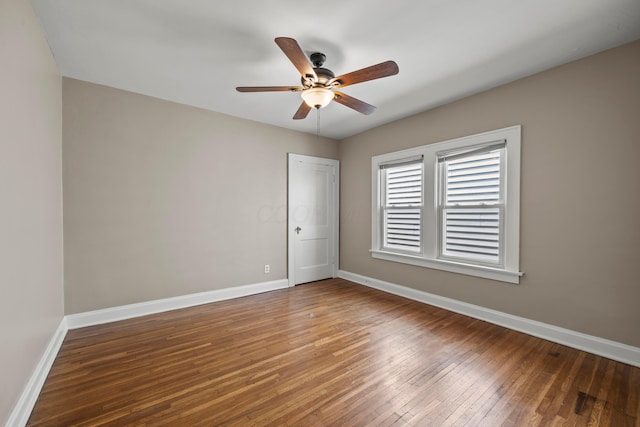 685 S Hague Ave, Columbus, OH 43204 - spare room with a ceiling fan and hardwood / wood-style flooring