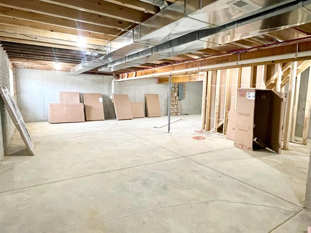 32352 Lilac Ln, Logan, OH 43138 - unfinished basement featuring electric panel