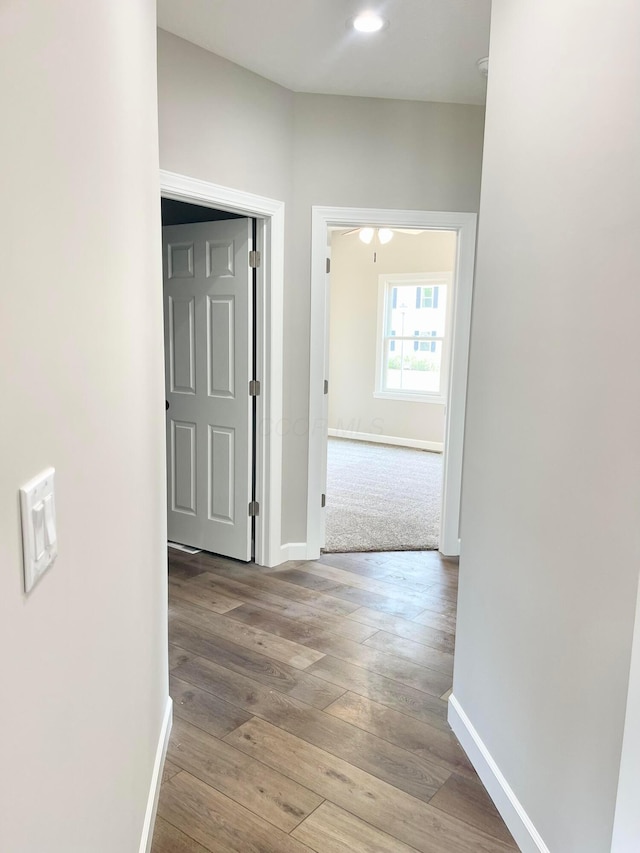 32352 Lilac Ln, Logan, OH 43138 - hallway featuring wood finished floors and recessed lighting