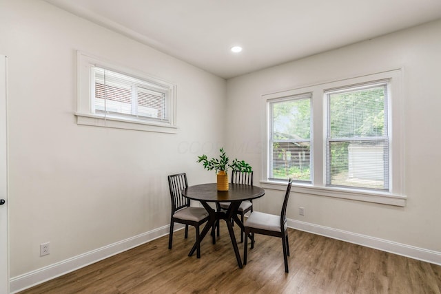 1233 Oakwood Ave, Columbus, OH 43206 - dining room featuring wood finished floors and recessed lighting