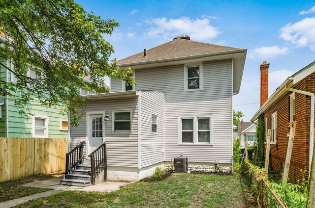 1233 Oakwood Ave, Columbus, OH 43206 - rear view of house featuring entry steps and roof with shingles