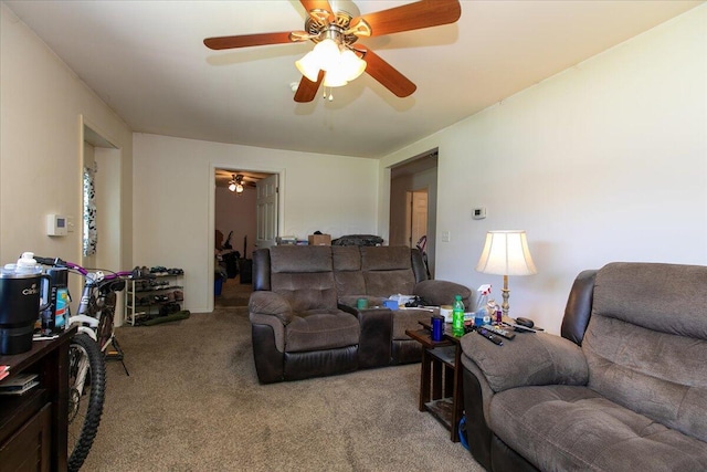 1935 Sedan Ave, Obetz, OH 43207 - living room featuring carpet and ceiling fan