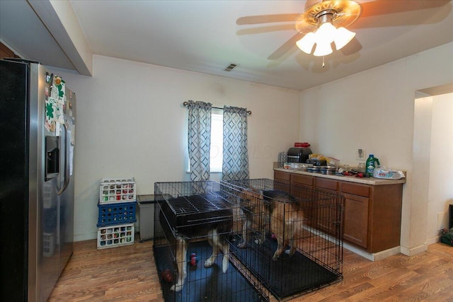 1935 Sedan Ave, Obetz, OH 43207 - dining area with wood finished floors and a ceiling fan