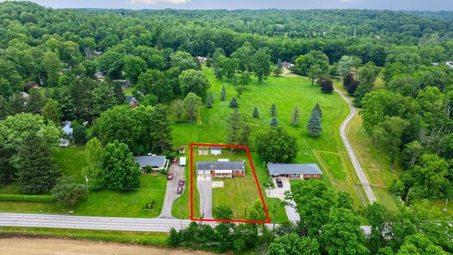 1508 W Hanley Rd, Mansfield, OH 44904 - aerial view of property's location with property boundaries highlighted and a forest