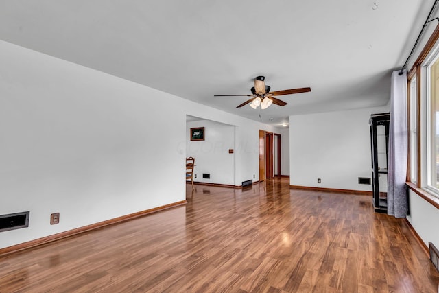 1508 W Hanley Rd, Mansfield, OH 44904 - empty room with ceiling fan and wood finished floors