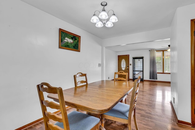 1508 W Hanley Rd, Mansfield, OH 44904 - dining space with a chandelier and wood finished floors
