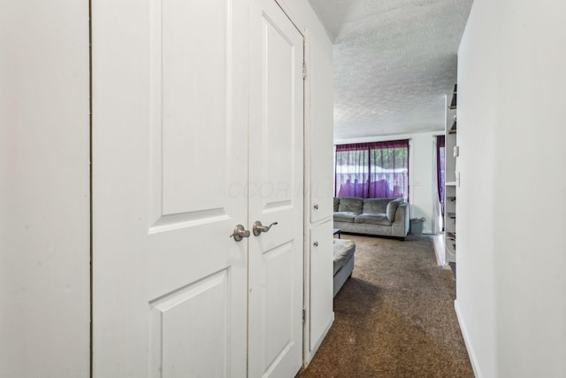 699 Cherry Hollow Rd Unit A, Columbus, OH 43228 - hall featuring dark carpet and a textured ceiling