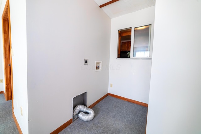 1892 County Road 170, Marengo, OH 43334 - washroom featuring hookup for an electric dryer, carpet, and hookup for a washing machine