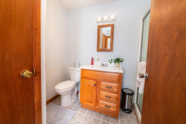 1892 County Road 170, Marengo, OH 43334 - full bathroom featuring vanity, a shower with shower door, and tile patterned flooring