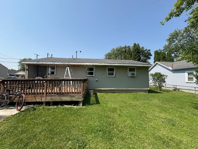 659 E Mark St, Marion, OH 43302 - rear view of house featuring a deck and a yard
