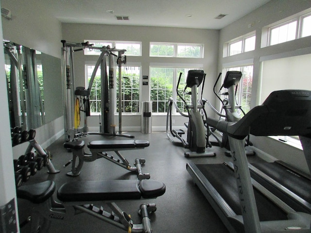 6038 Phar Lap Dr, New Albany, OH 43054 - gym with baseboards
