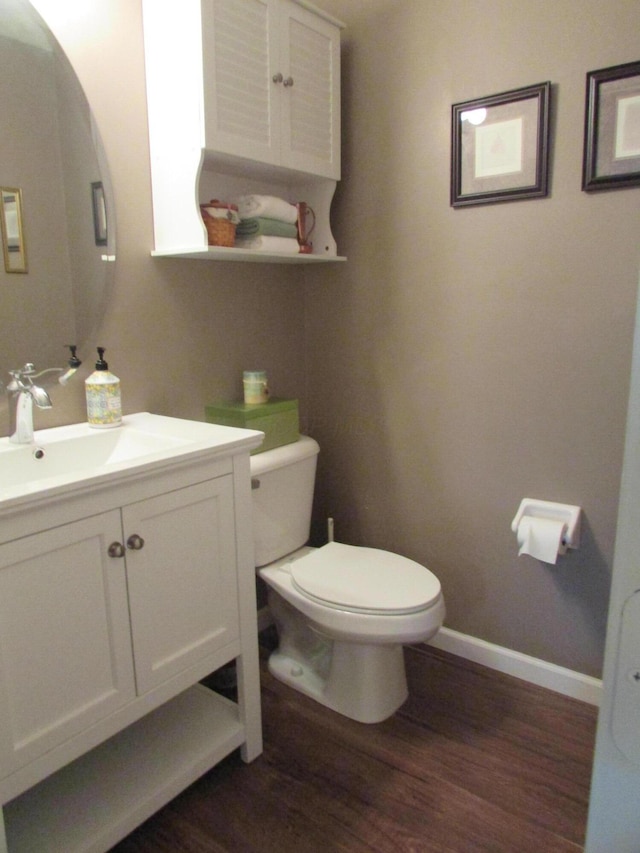 6038 Phar Lap Dr, New Albany, OH 43054 - half bath featuring vanity and wood finished floors