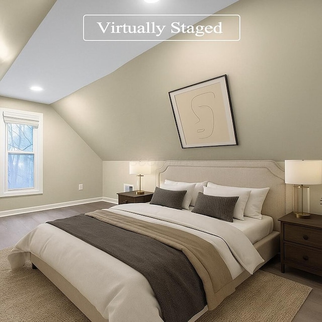 3784 Armuth Ave, Columbus, OH 43219 - bedroom featuring vaulted ceiling and baseboards