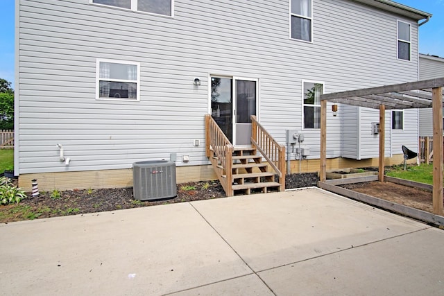 237 Harvard Loop, Delaware, OH 43015 - rear view of house with a patio area, entry steps, and a pergola
