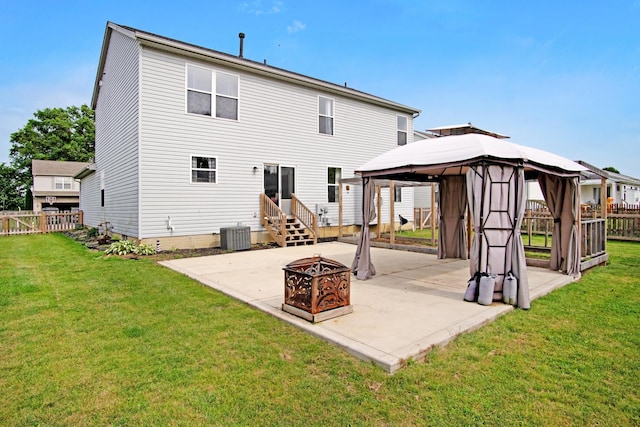 237 Harvard Loop, Delaware, OH 43015 - back of house with a gazebo, an outdoor fire pit, and a patio