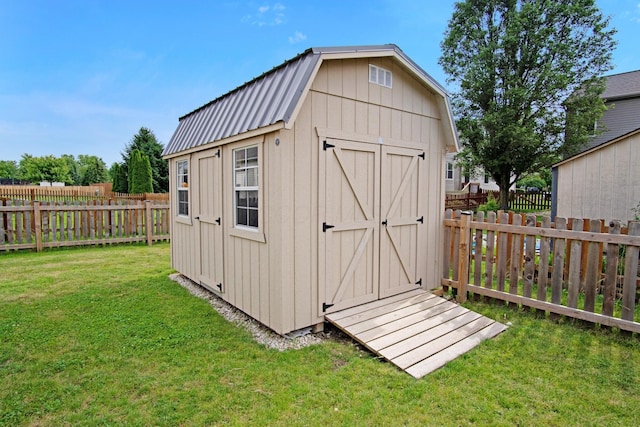 237 Harvard Loop, Delaware, OH 43015 - view of shed featuring a fenced backyard