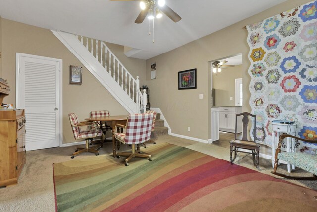 625 E Mulberry St, Lancaster, OH 43130 - office space with ceiling fan and carpet floors