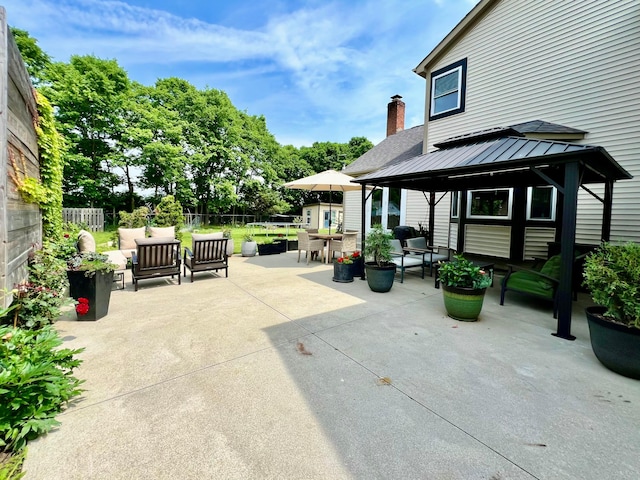 8576 Army Pl, Galloway, OH 43119 - view of patio with a gazebo and an outdoor living space