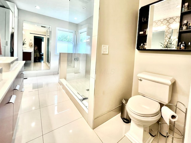 8576 Army Pl, Galloway, OH 43119 - bathroom with a shower stall, vanity, and tile patterned flooring