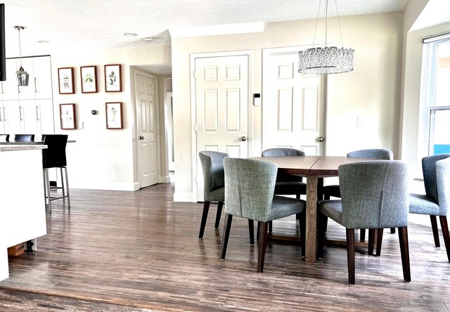 8576 Army Pl, Galloway, OH 43119 - dining room with dark wood-style floors and recessed lighting