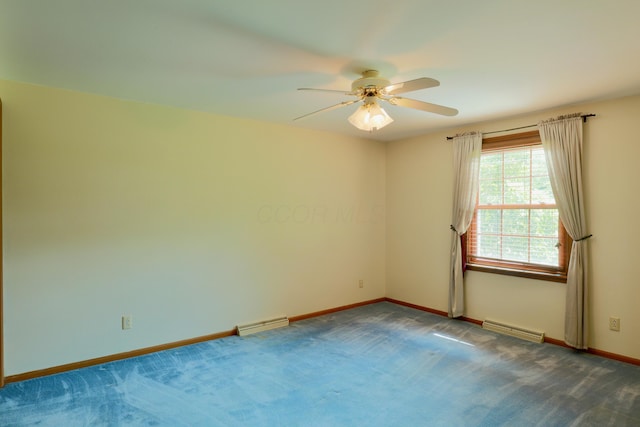 249 Orchard View Dr NE, Lancaster, OH 43130 - carpeted spare room with a ceiling fan and baseboards