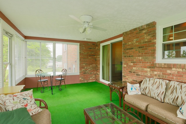 249 Orchard View Dr NE, Lancaster, OH 43130 - sunroom with ceiling fan