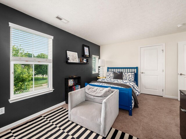 153 Shawnee Dr, Pickerington, OH 43147 - bedroom featuring a textured ceiling and carpet flooring