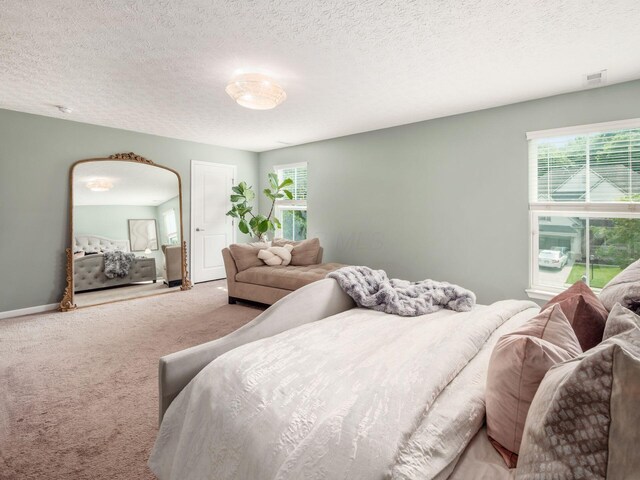 153 Shawnee Dr, Pickerington, OH 43147 - carpeted bedroom featuring multiple windows, a textured ceiling, and arched walkways