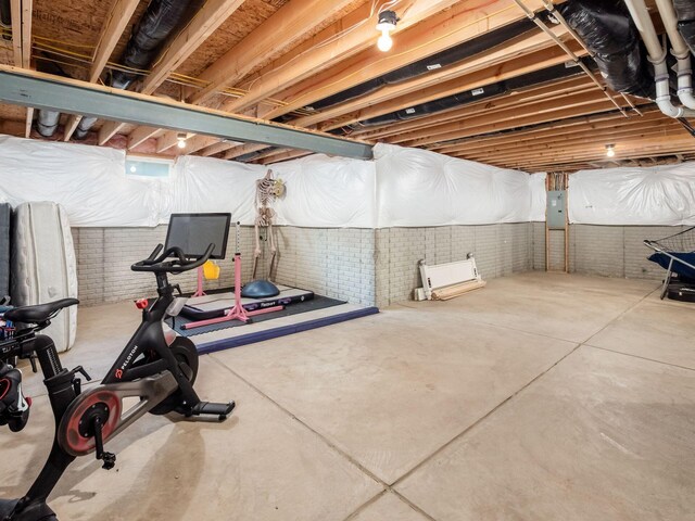 153 Shawnee Dr, Pickerington, OH 43147 - unfinished basement featuring electric panel