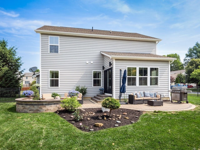 153 Shawnee Dr, Pickerington, OH 43147 - back of property with an outdoor living space and a patio