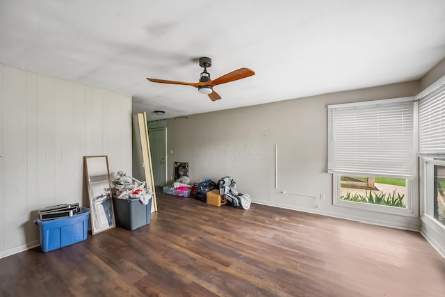 11 Richards Dr, Delaware, OH 43015 - empty room featuring wood finished floors and ceiling fan