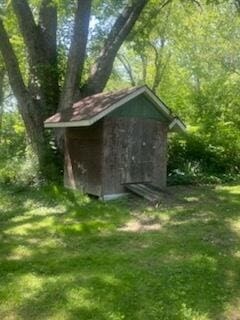 5 W Coffman St, Jackson, OH 45640 - view of shed featuring a view of trees