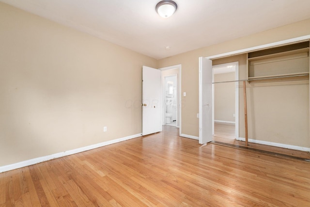 1208 Carolwood Ave, Columbus, OH 43227 - unfurnished bedroom with light wood-style flooring and a closet