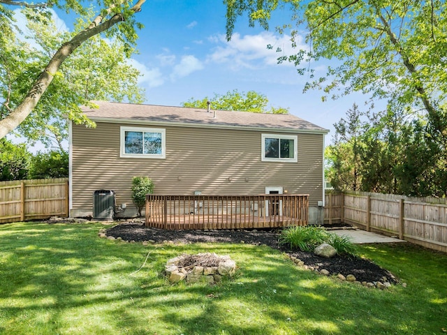 5264 Davidson Rd, Hilliard, OH 43026 - back of property with a fenced backyard and a deck
