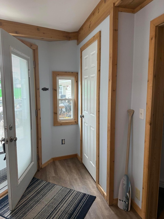 13997 Custers Point Rd NE, Thornville, OH 43076 - doorway to outside featuring baseboards
