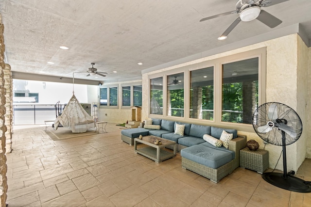 1967 Woodlands Pl, Powell, OH 43065 - view of patio / terrace featuring ceiling fan and outdoor lounge area