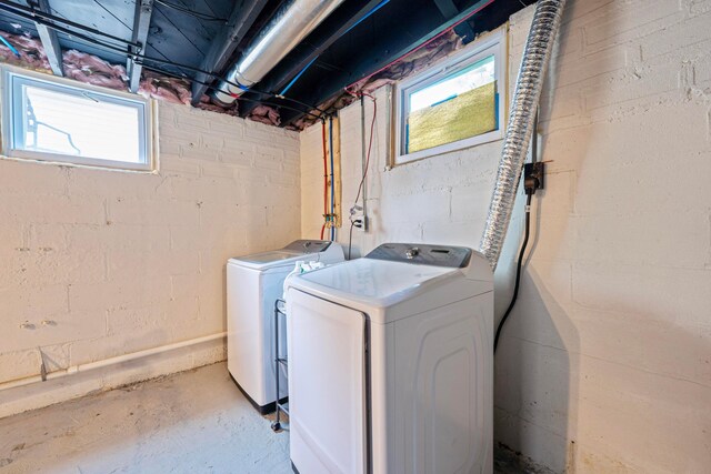 297 Central Ave, Newark, OH 43055 - laundry area featuring separate washer and dryer and plenty of natural light