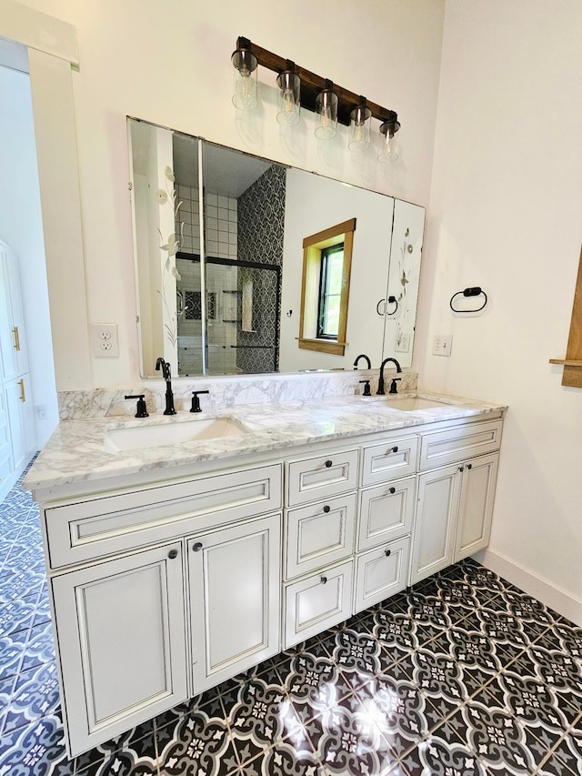 1240 Beath Ln, South Salem, OH 45681 - full bath with a stall shower and double vanity