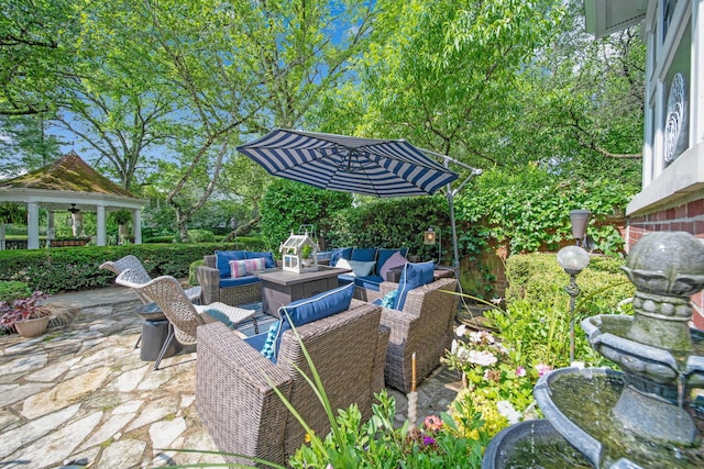 2465 E Broad St, Bexley, OH 43209 - view of patio / terrace with a gazebo and outdoor lounge area