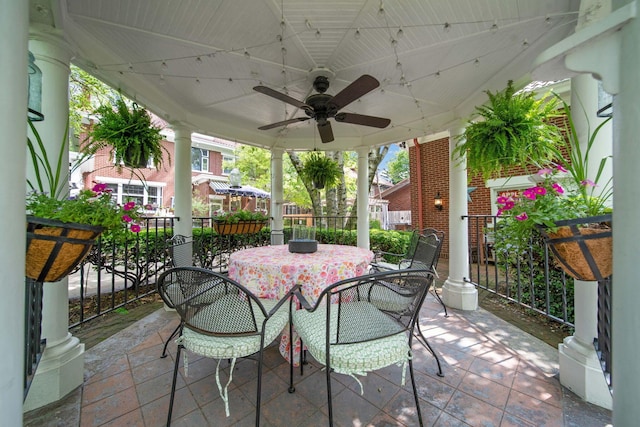 2465 E Broad St, Bexley, OH 43209 - view of patio with a ceiling fan