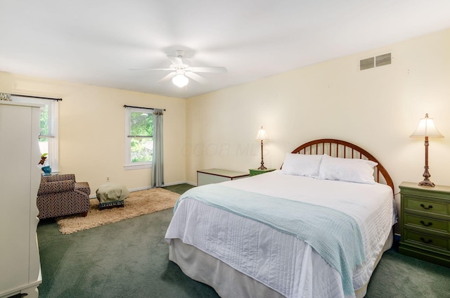 1133 Rockport Ln, Columbus, OH 43235 - carpeted bedroom with a ceiling fan and baseboards