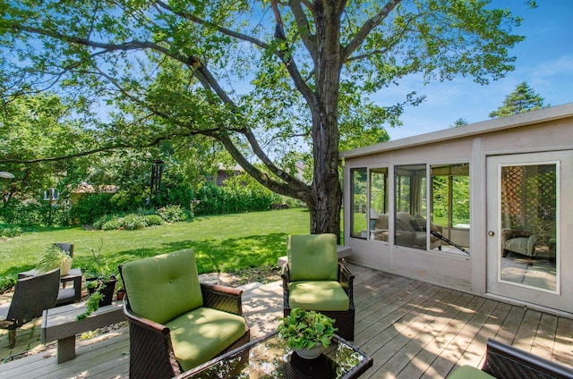 1133 Rockport Ln, Columbus, OH 43235 - wooden deck with a yard