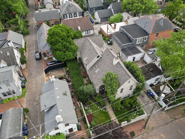 161 Jackson St, Columbus, OH 43206 - aerial perspective of suburban area with property boundaries highlighted