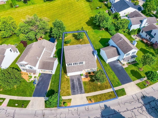 113 Olentangy Meadows Dr, Lewis Center, OH 43035 - aerial view of residential area featuring property boundaries highlighted